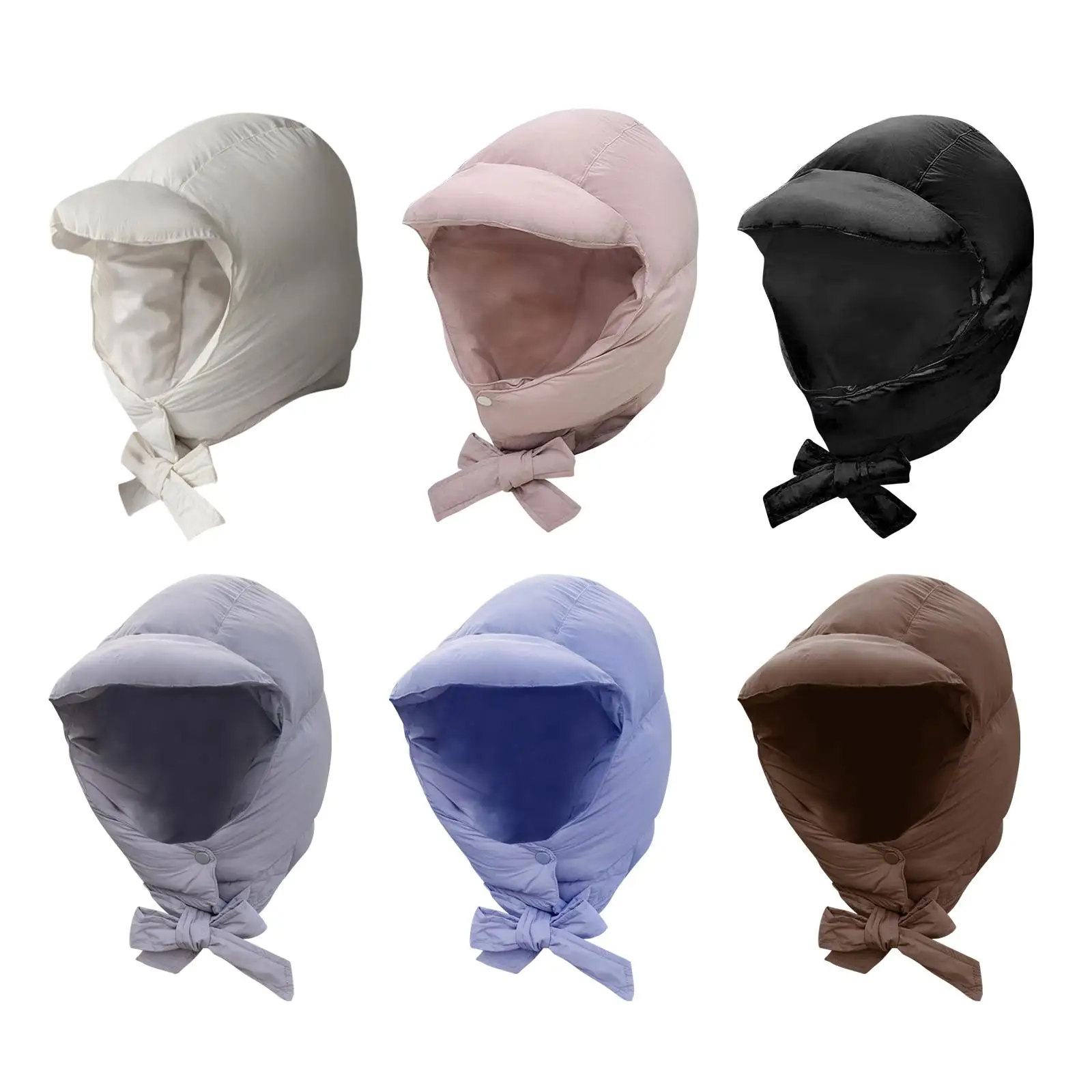 Down Hat with Earflaps Thickened Winter Hat for Skiing Climbing Snow Sports