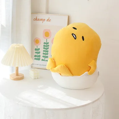 Sanrio Gudetama Cute Plush Toy Doll Anime Kawaii Egg Yolk Brother Sleeping  Big Pillow Nap Pillow Cushion Birthday Holiday Gift