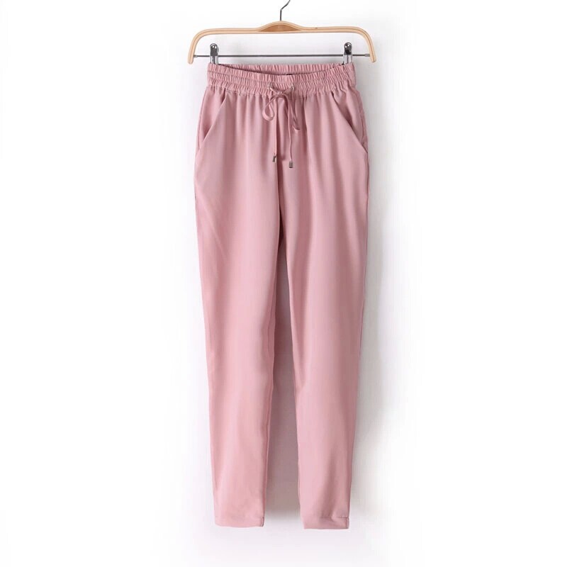 de cintura pantalones feminino