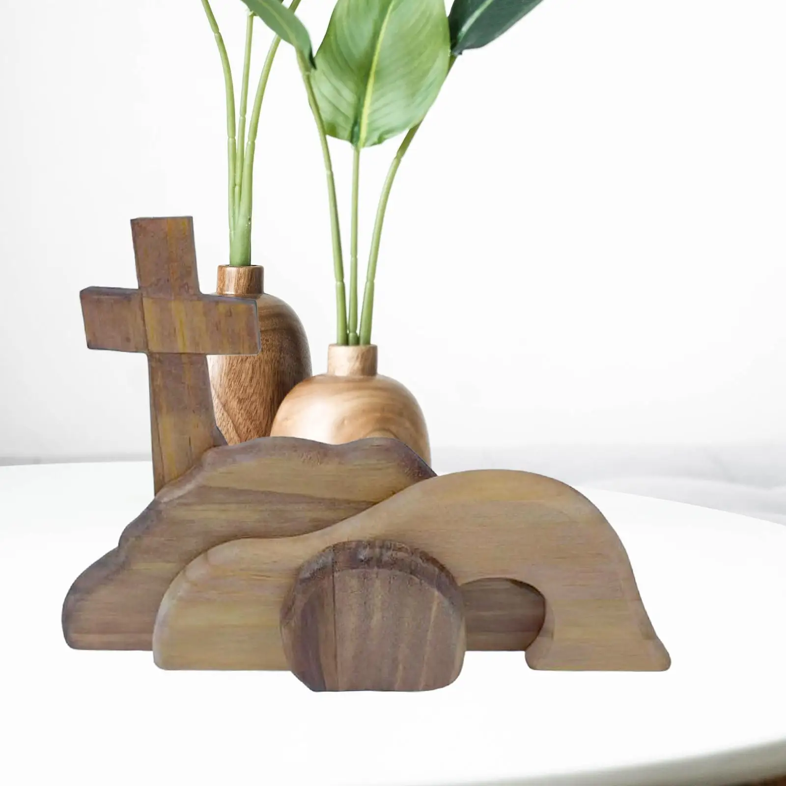 Easter Scene Wooden Decoration Easter Decoraions Empty Tomb Wooden Cross Empty