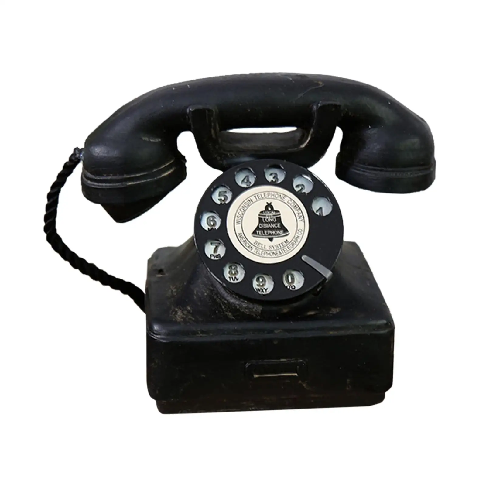Old Fashioned Landline Telephone Model Wall Decor European Photography Props Creative Phone Model for Cafe Office Ornament