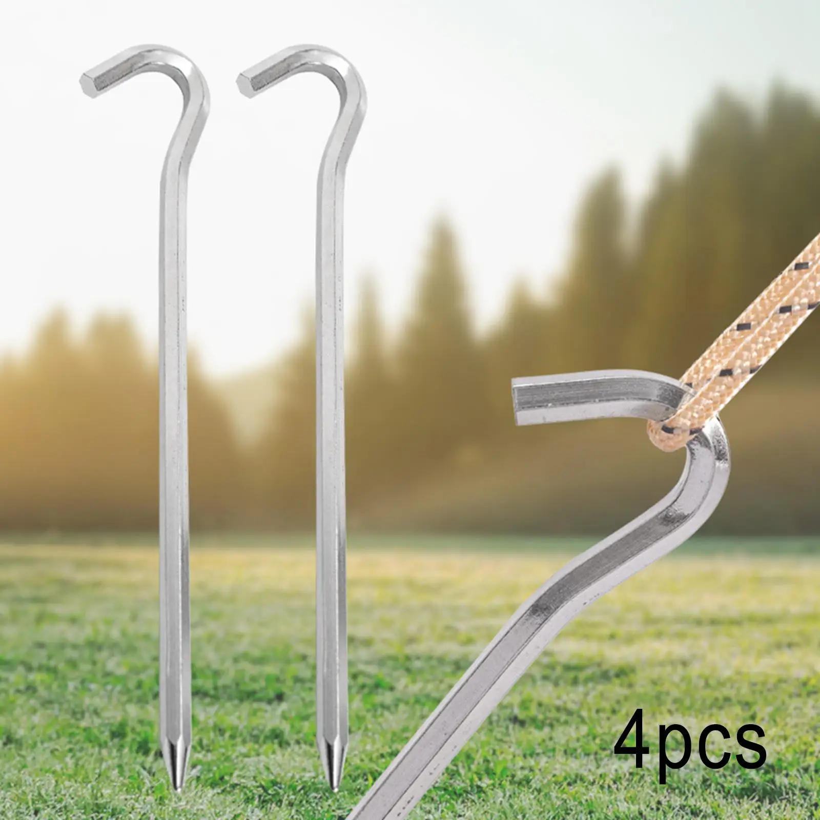 4Pcs Tent Pegs Garden Stakes Camping Tent Nails for Camping Awning Canopy