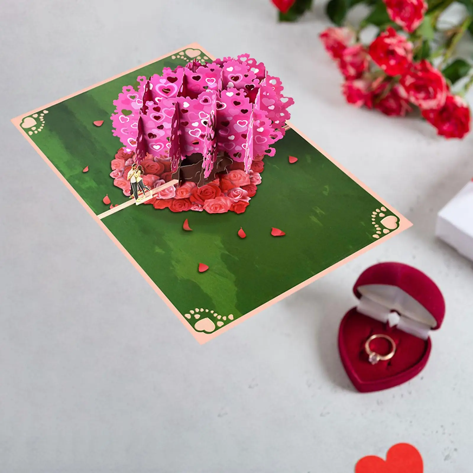 Valentines Day Cards Valentines Day Gifts 3D Invitations Card Holiday Card for Family Male Female Her Wife Husband Celebration