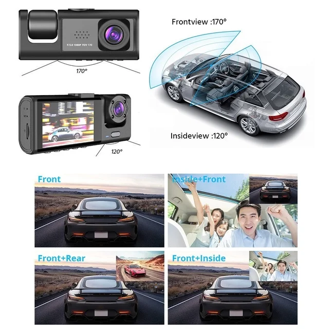 Vantrue N4 Dash Cam 4K Car Video Recorder 3 in 1 Car DVR Dashcam Rear View  Camera with GPS Infrared Night Vision For Truck Tax - AliExpress