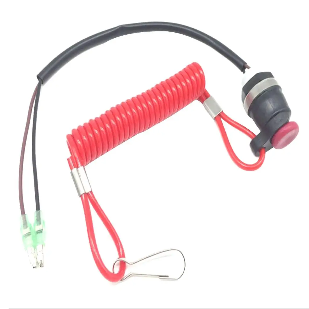 Kill Switch with Safety Tether Coiled lanyard 27.5cm Long - Universal Kill Switch Kit