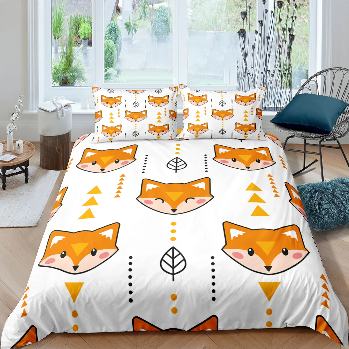 Home Textiles Luxury 3D Cartoon Fox Duvet Cover Set Pillowcase Animals Bedding Set Queen and King Size Comforter Bedding Sets best bed sheets