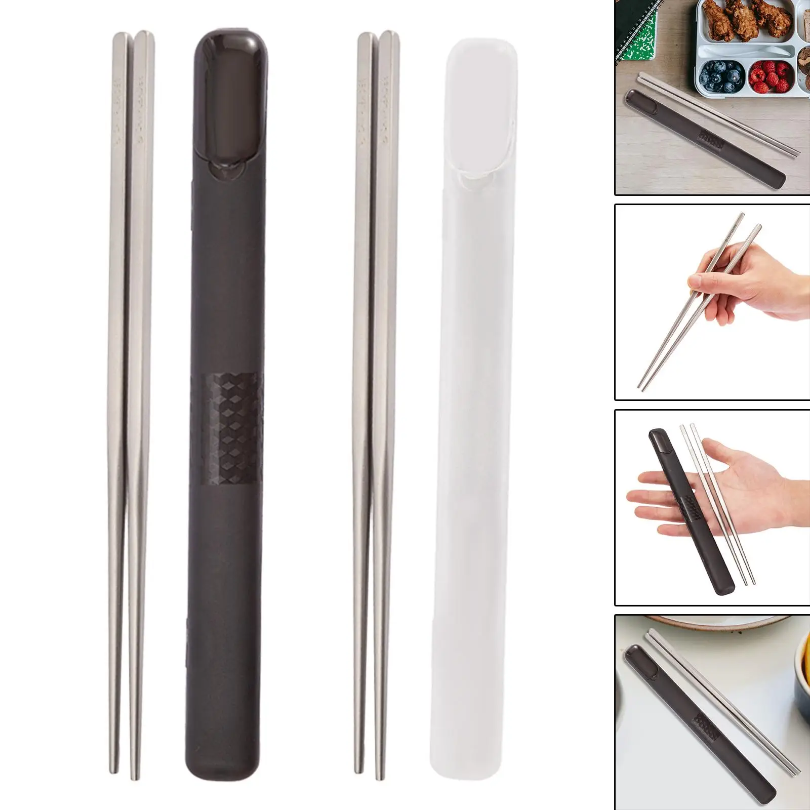 Titanium Chopsticks Camping Chopsticks Portable Tableware for Hiking Kitchen