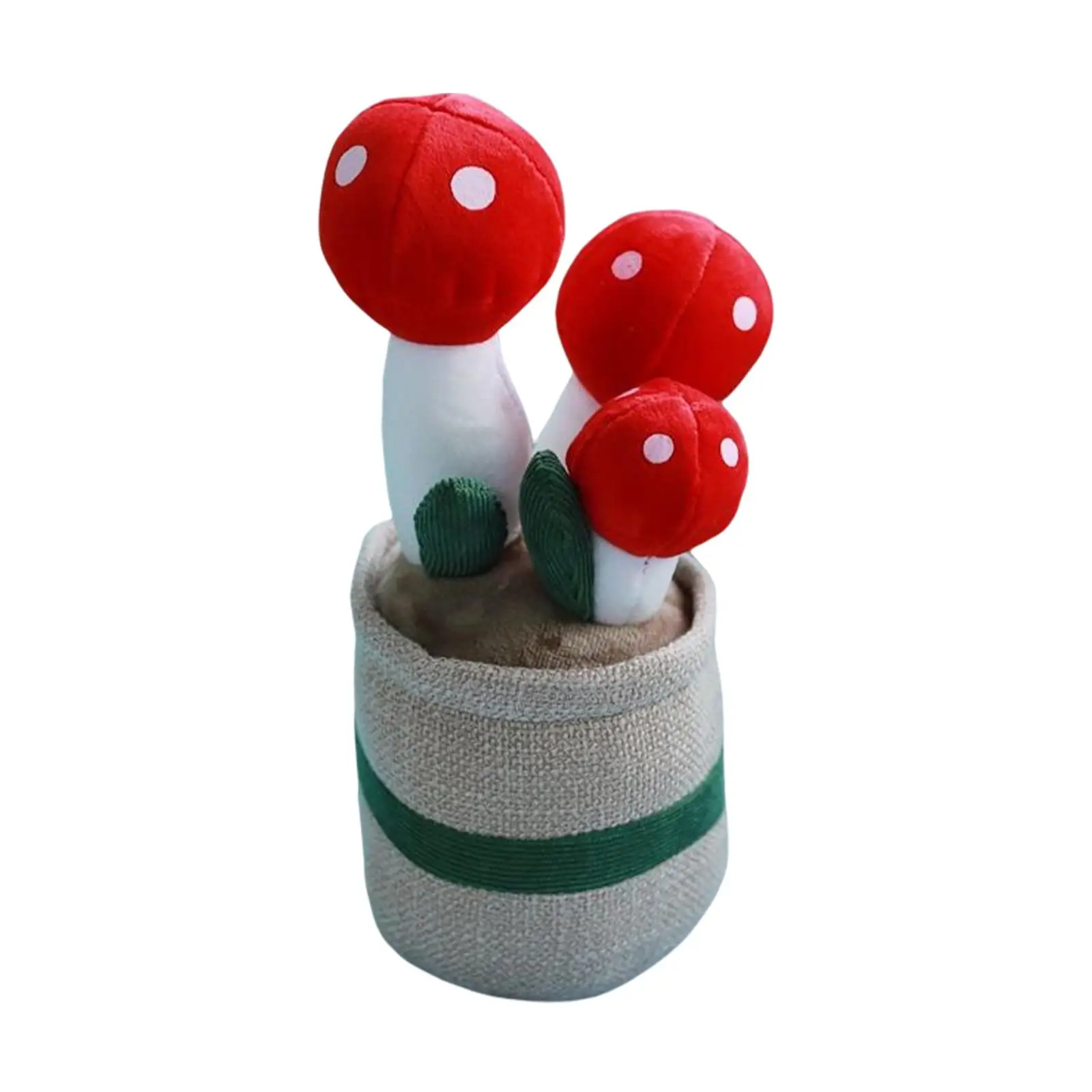Mushroom Plush Toys Lifelike Soft Hugging Cushion Potted for Tabletop Bedroom Office Friend