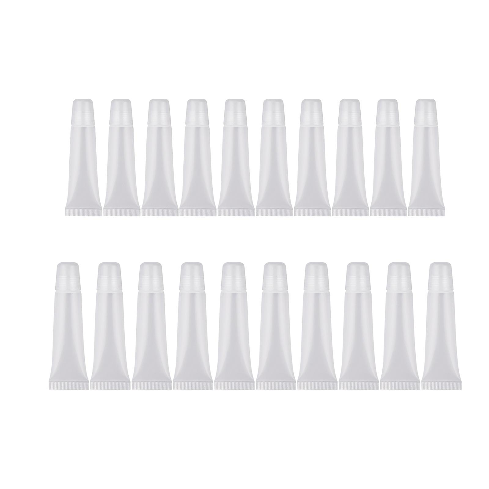 10x  Tubes  Tubes Empty Soft with Caps Portable Dispenser for DIY Lipgloss Base Travel Toiletries