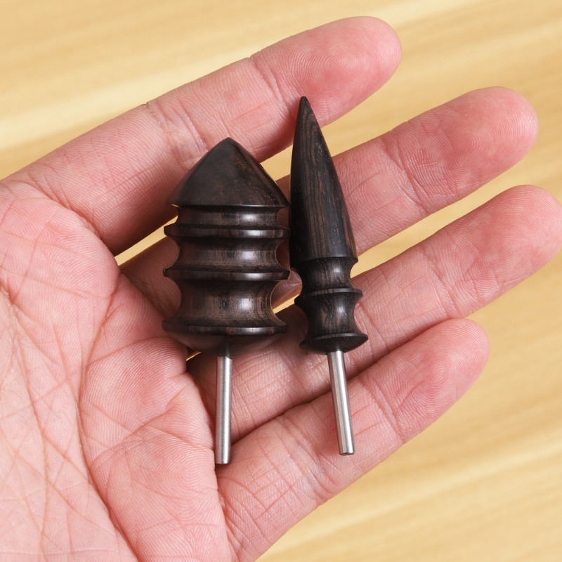 Ebony Leather Electric Grinding Bit Head Polishing Edge Burnisher Tool Craft DIY Leather Grinding Tool Sandalwood Head Burnisher