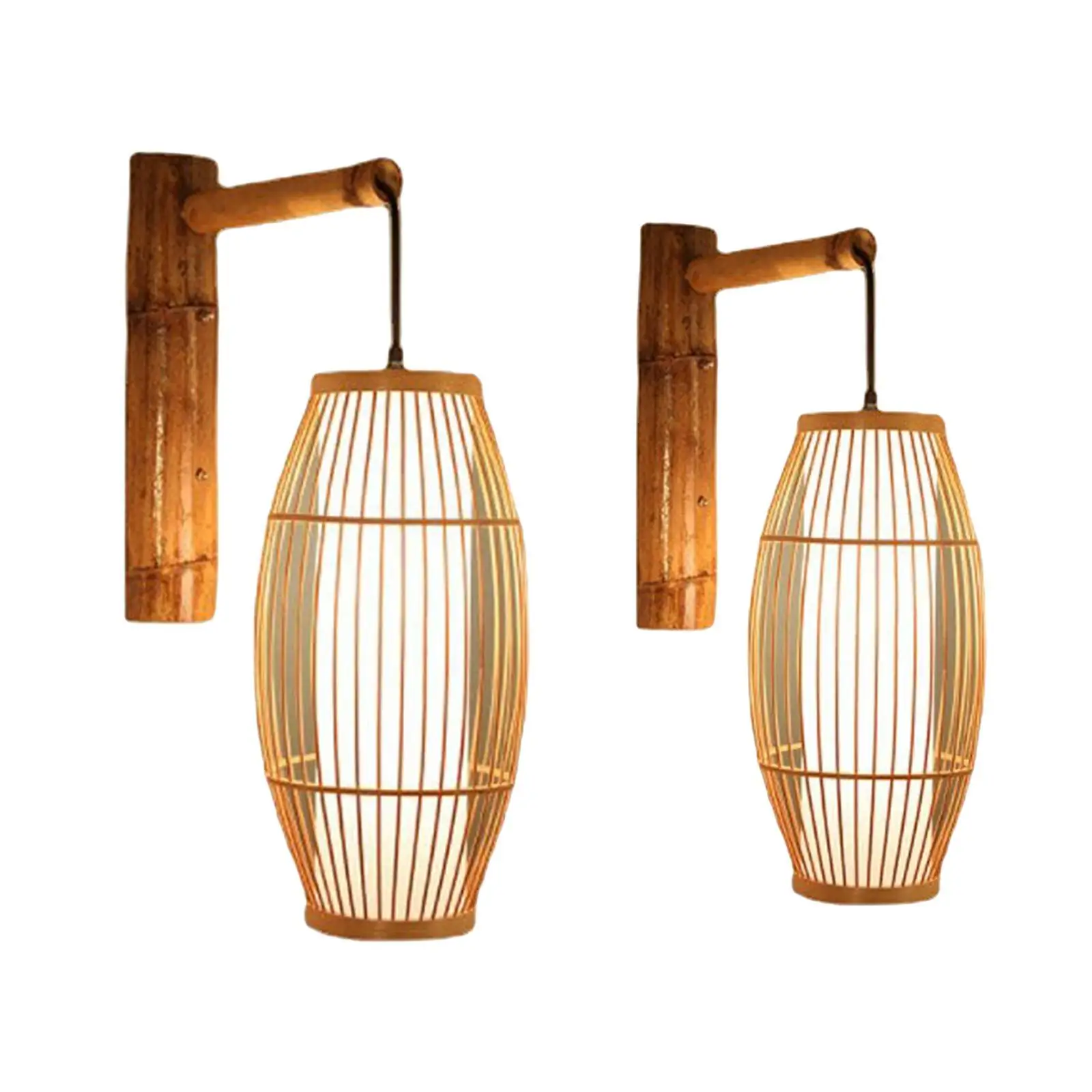 Chinese Style Bamboo Wall Chandelier Decor Creative for Living Room Hotel