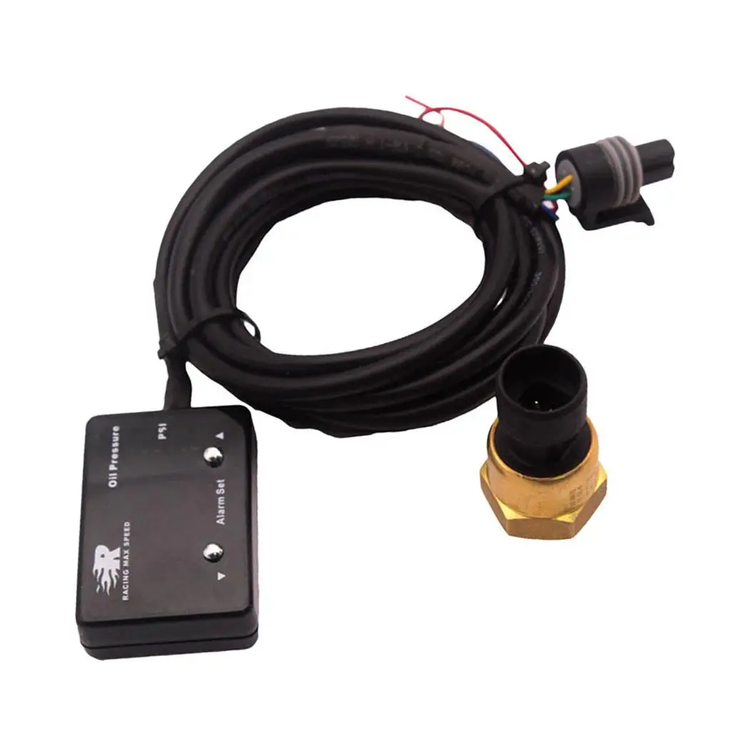 1/8 NPT Sensor Digital Oil Pressure Gauge Red Display Turbo  Gasoline