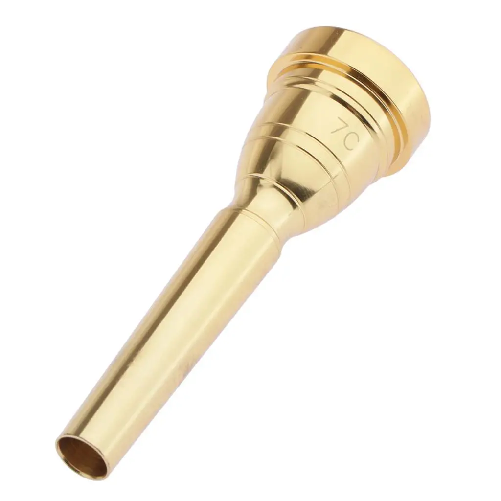 Trumpet Mouthpiece 7C Replacement Musical Instruments Accessories, Gold  