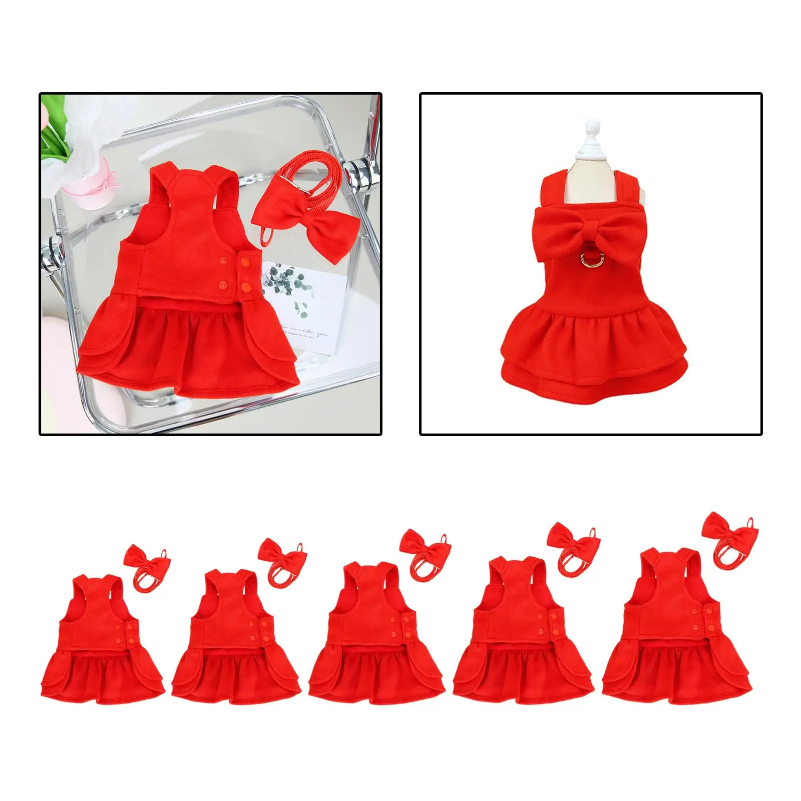 dog Dresses Pet Clothes Doggie Apparel Clothing Pet Christmas Dress Outfit for