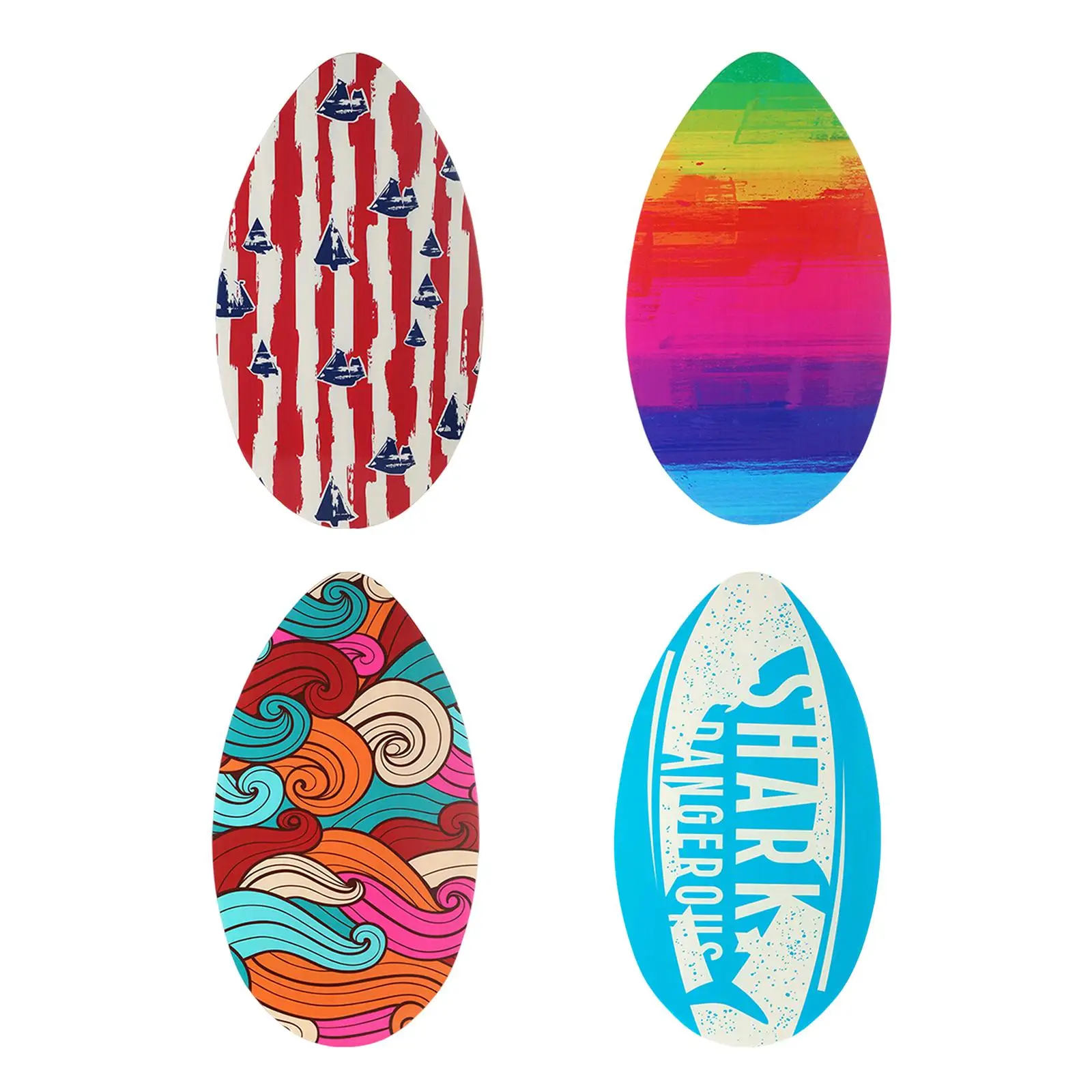 Wood Skimboard for 2 Sizes Wood Construction Pool Gift Multiple Designs for