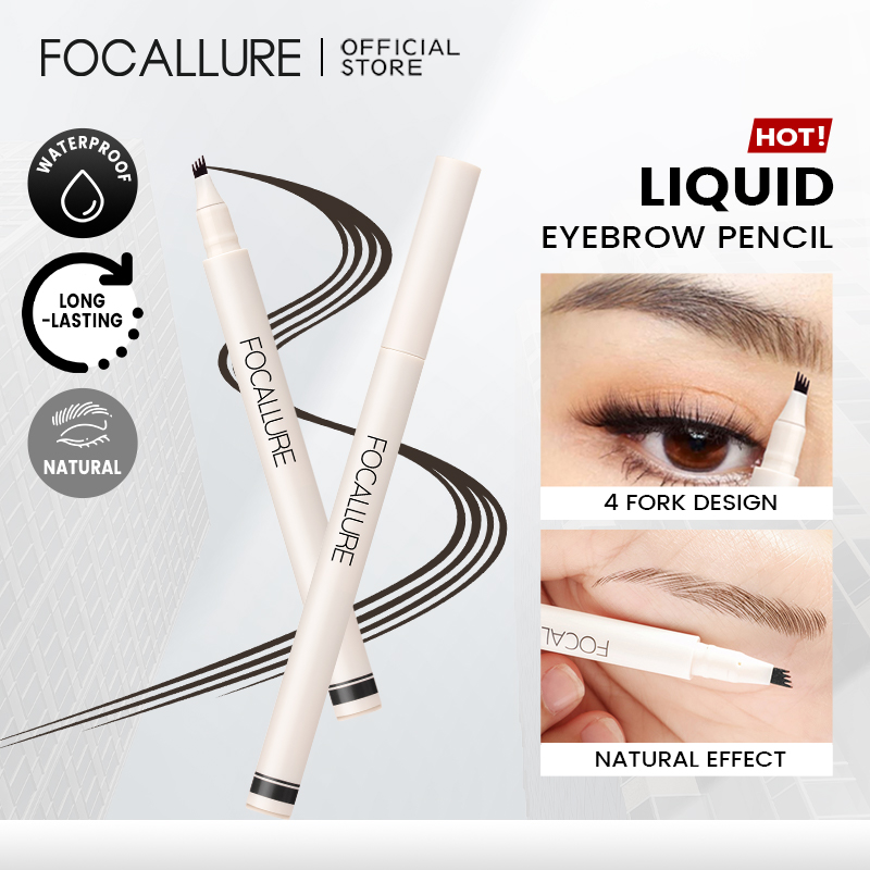 Best of FOCALLURE 4 Forks Waterproof Eyebrow Pencil Ultra-fine Sweat-proof Long Lasting Natural Eye Brow Tattoo Tint Enhancers Cosmetics Reviews & Tips