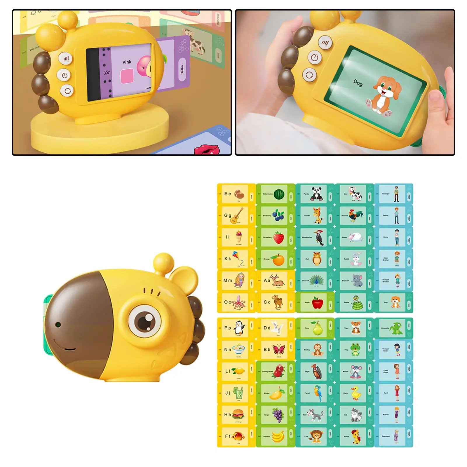 Flash Cards Age 4-6 Educational Montessori Toys Reading Learning Machine