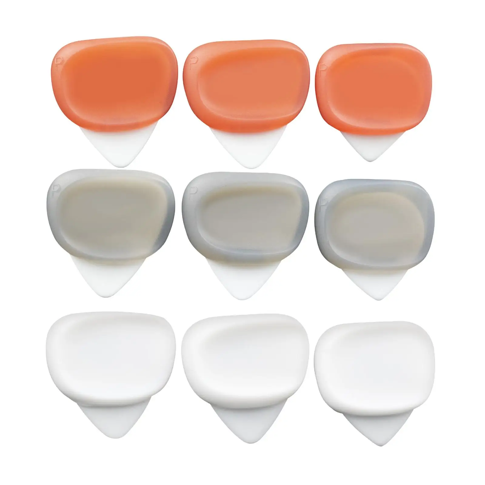 Silicone 3Pcs Guitar Picks Fingertips Protector Guitar Plectrums for Electric