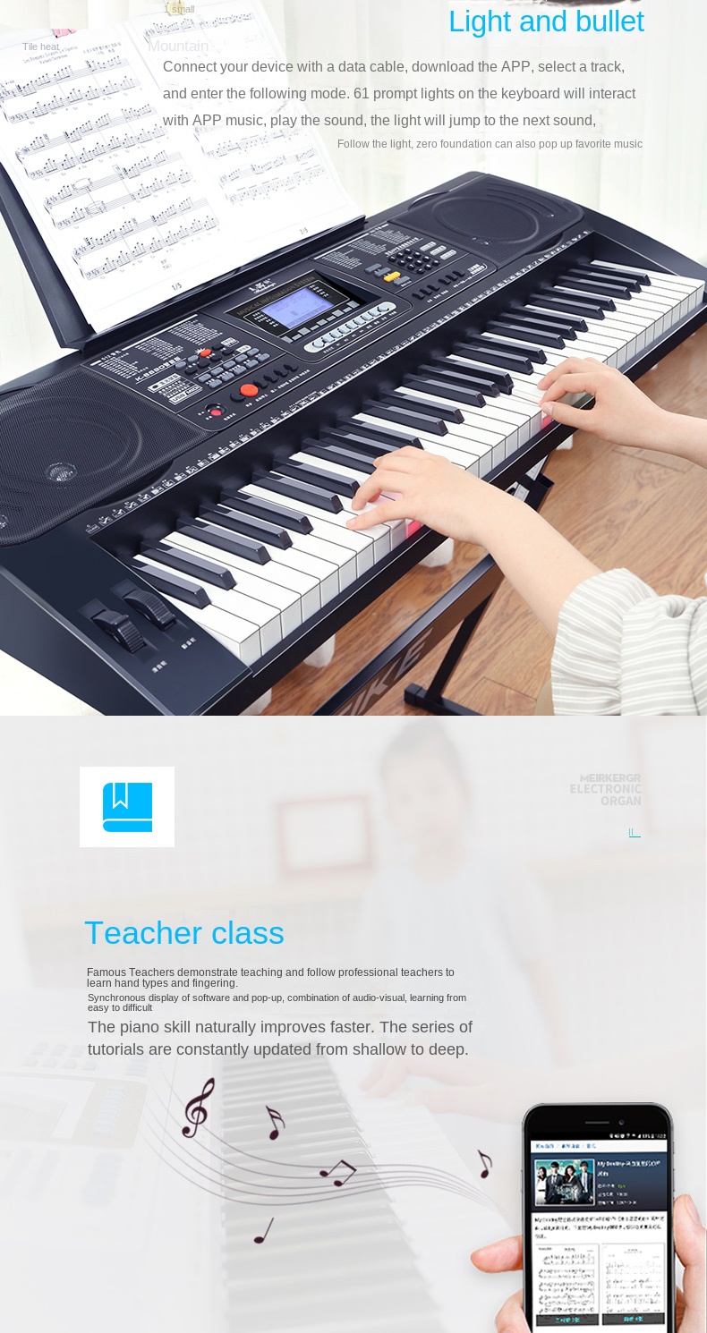 Title 11, Midi Electronic Organ MK-8690 Professional 61 S...