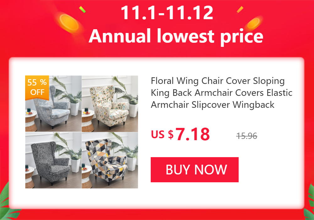 Polar Fleece Wing Chair Cover Stretch Spandex Wingback Armchair Covers Solid Color Relax Sofa Slipcovers With Seat Cushion Cover