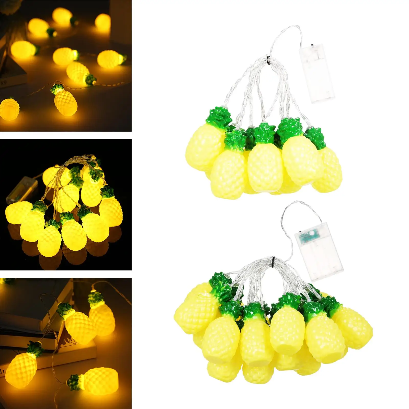 Pineapple String Lights Decors Waterproof Lantern Lighting Garden Outdoor LED Fairy Lights for Xmas Party Lawn Festival Porch