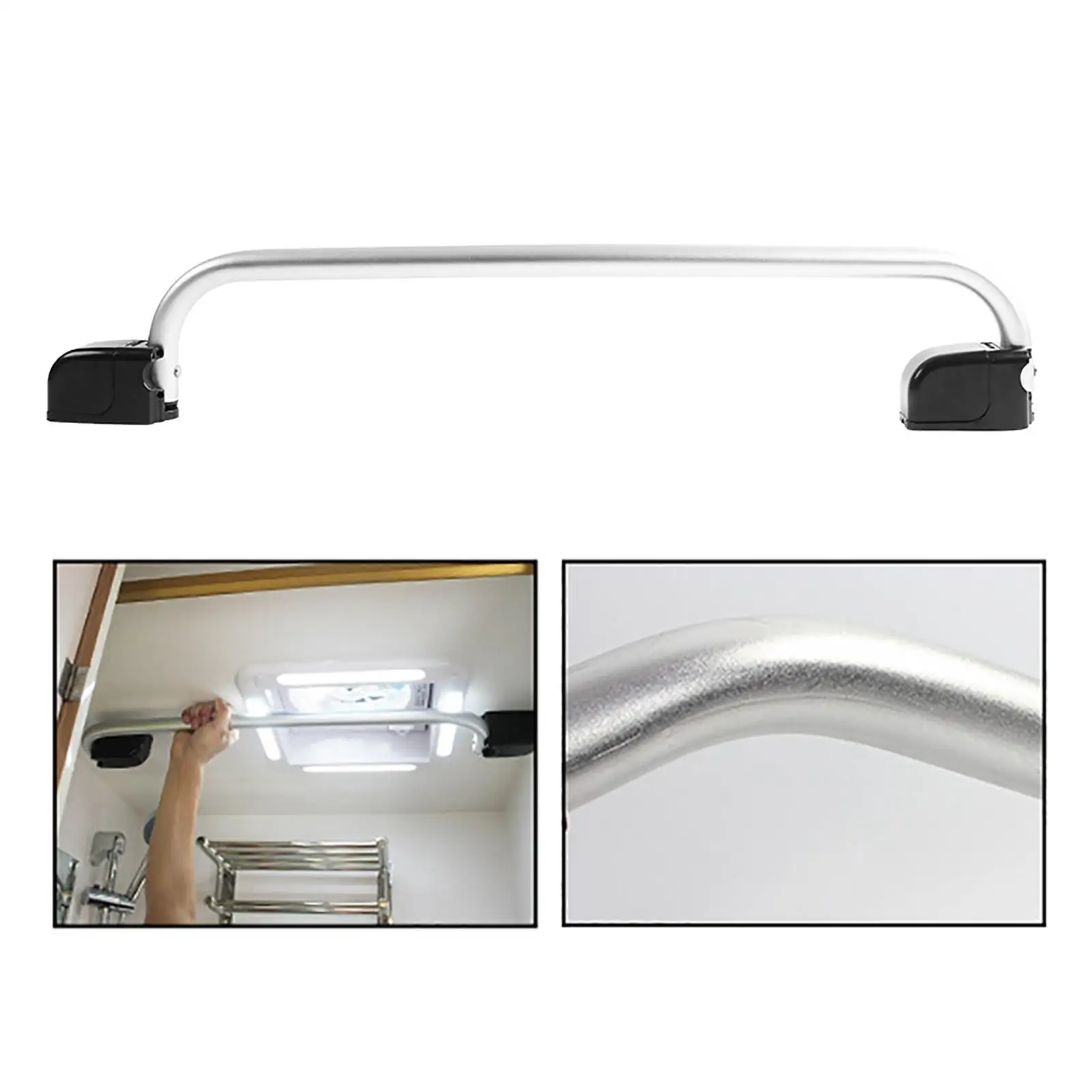 Grab Bar Foldable Clothes Rack Wall Mounted Fit for Bathroom Kids Senior