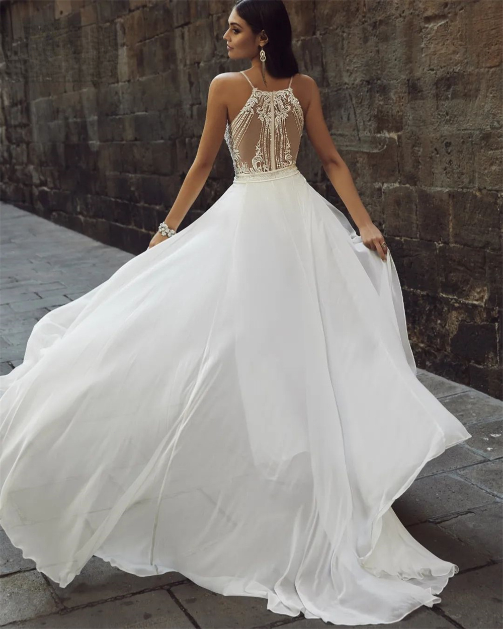 Boho Jumpsuit Wedding Dress Backless Chiffon Sleeveless Lace Bride Dresses for Women 2025 Country Bridal Gowns Custom Made 19 Scf706796f3214861b7cfd8d353df3bbed
