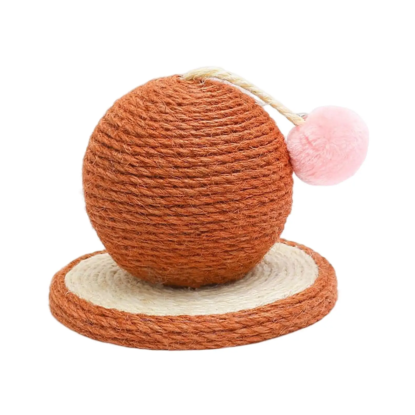 Sisal Scratching Toy Interactive Toy Hanging Balls Bell Grind Claw Cat Scratcher Ball for Sleeping Training Kitty Indoor Cats