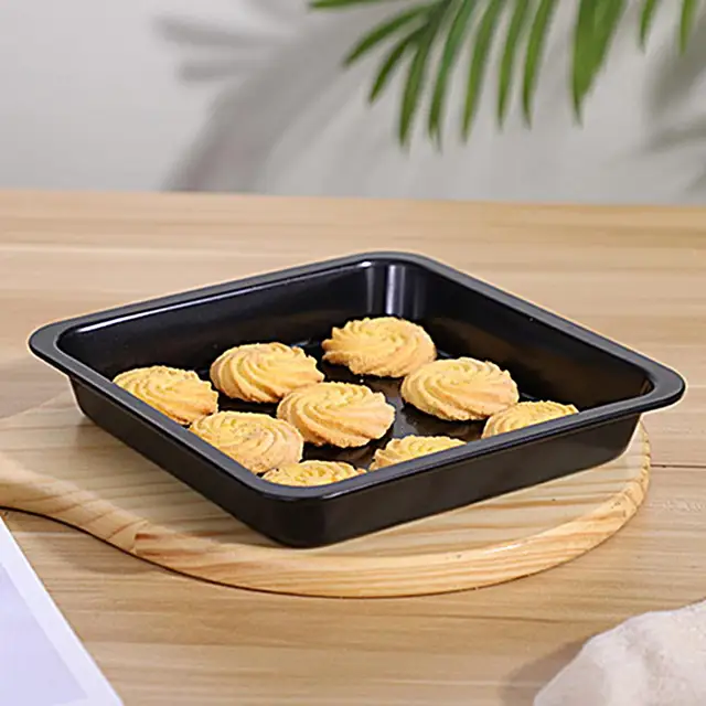 2 Sizes Square Cake Pan 9.5x7 8x8 Inch Carbon Steel Mini Baking Pans  Premium Non-Stick Bakeware Set Kitchen Tools