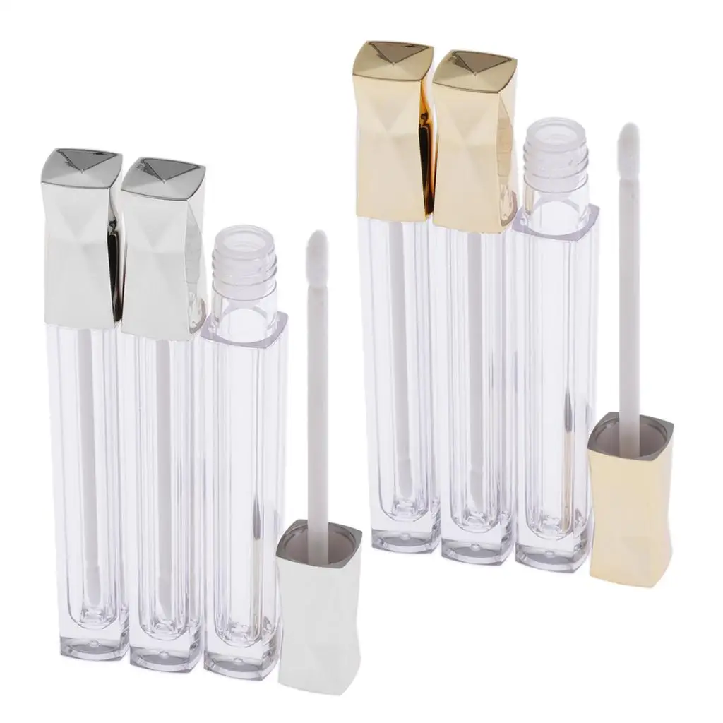 3x 5ml Empty Clear Lip Gloss Tube Eyeshadow Lip Balm Bottle Container
