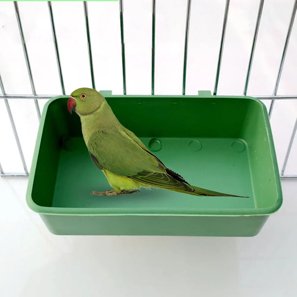 Title 6, Bird Food Tray Parrot Bathtub Animal Multifunct...