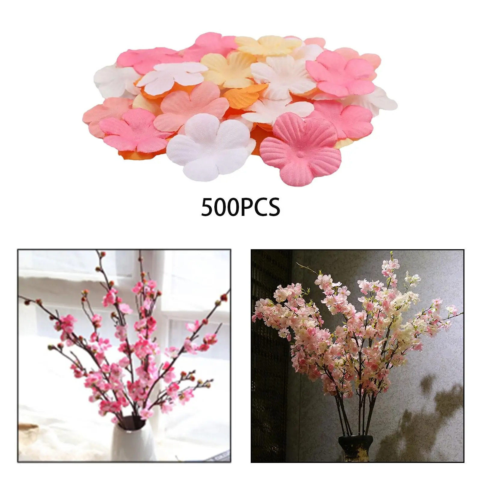 Artificial Craft Flowers, Fake Flower Heads, 500Pcs Mini Silk Petal, Fake Flower