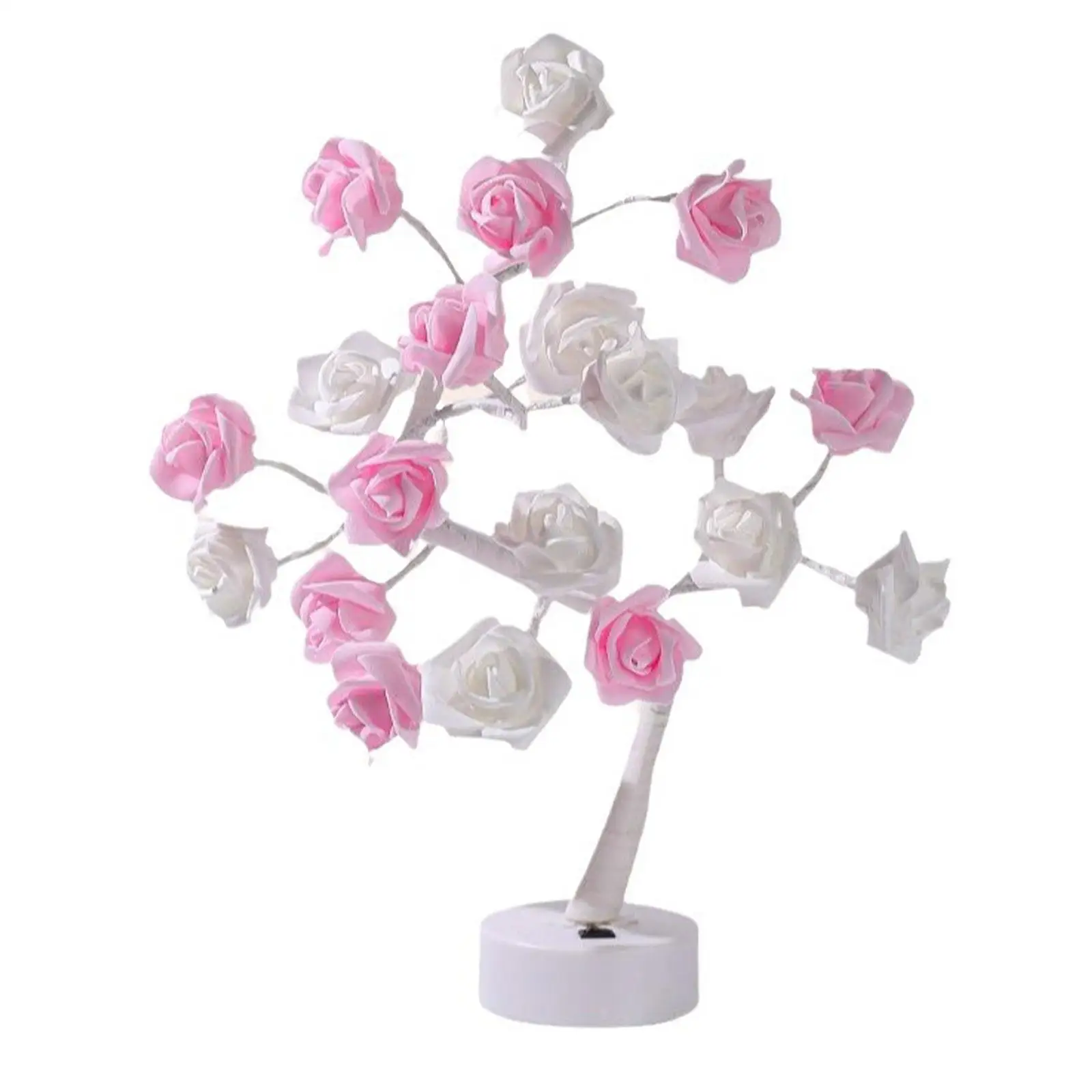 Flower Tree Lamp Room Decoration Valentines Day Gifts Rose Table Lamp for Office Holiday Kids Room Valentine`s Day Girlfriend