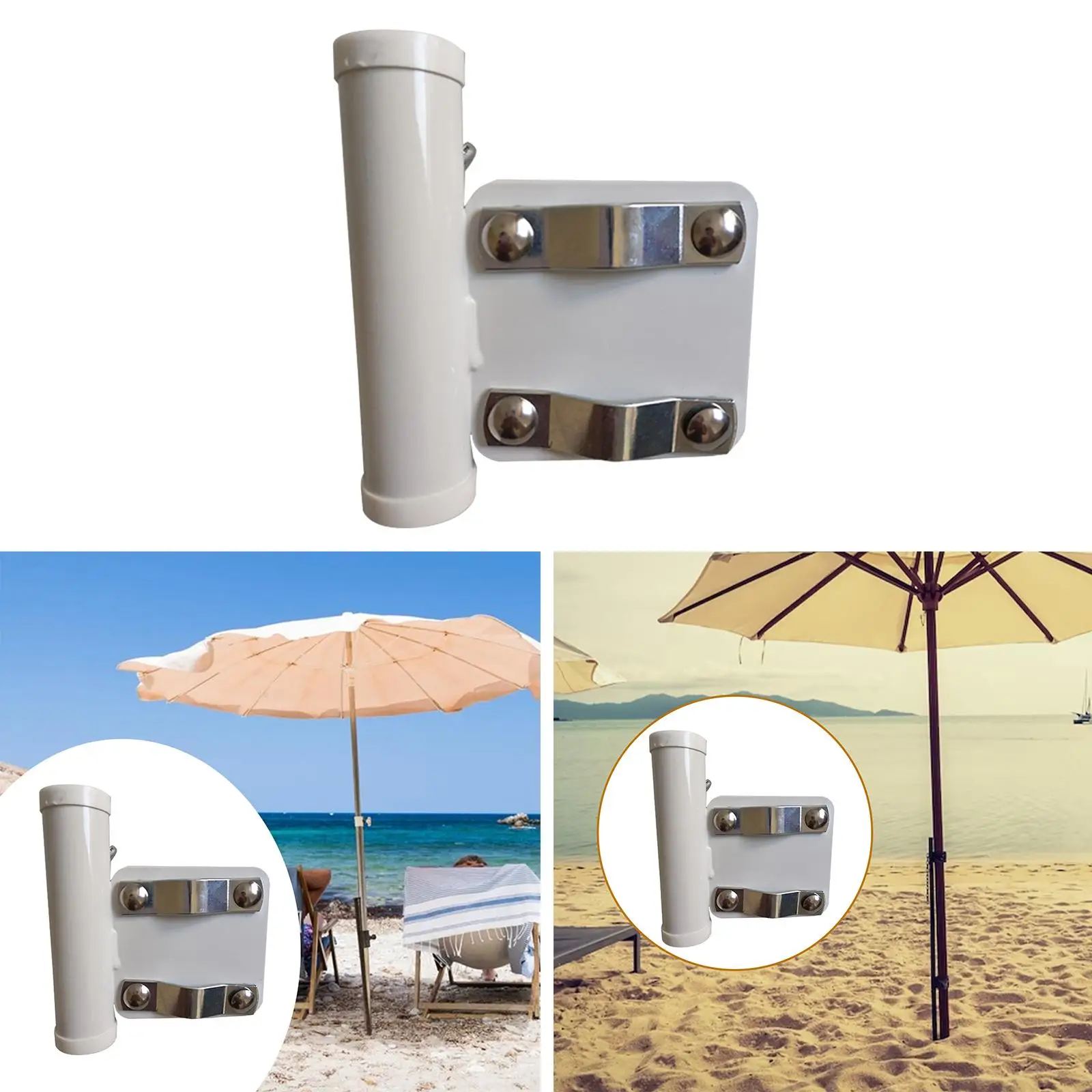 Patio Umbrella Mount Clip Parasol Holder for Pool Deck Railing Fishing Beach