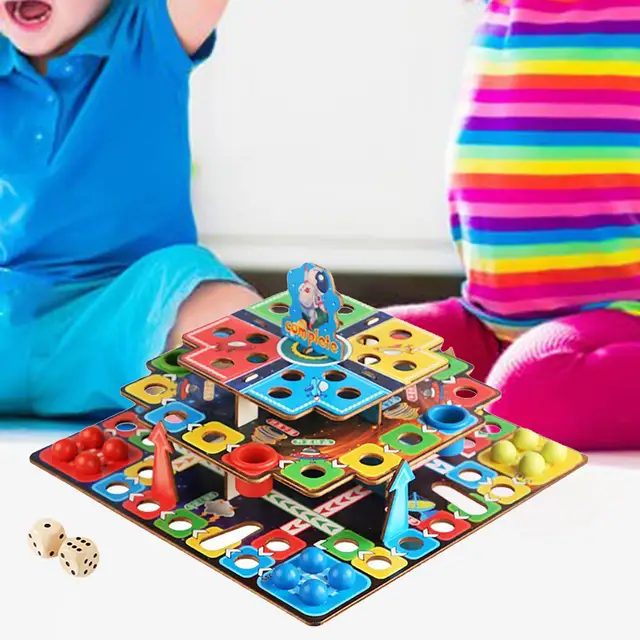 Wooden Ludo Board Game Chinese Checkers Parent Child Interaction  Educational Strategy Toy For Toddlers Children Family - Chess Games -  AliExpress