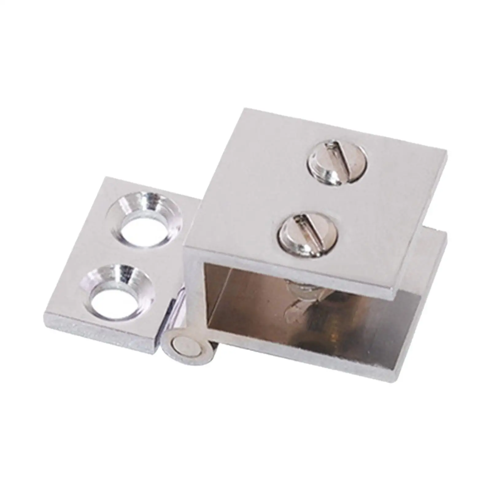 Cupboard Glass Door Hinge Copper 5-8mm Adjustable Polished Surface Multipurpose Rectangle Easily Mounted Wine Cabinet Clamp