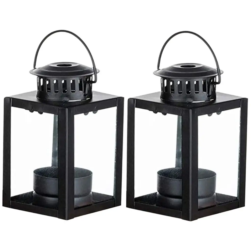 Retro Candle Holder Lantern Shape for Indoor Decor patio and garden and home Party