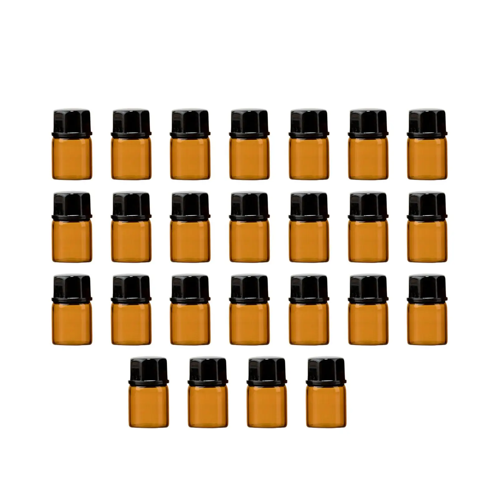 25Pcs Empty Massage Oils Vials Durable Portable Small Refillable for Liquid