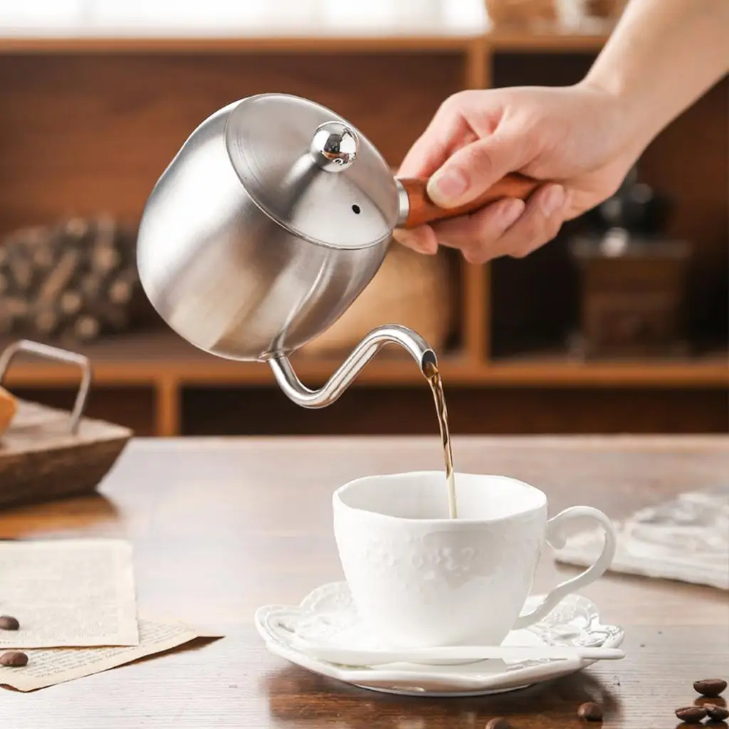  Coffee Kettle, Gooseneck Kettle Stainless Steel Spout,top coffee and tea Pot Support and 500ML