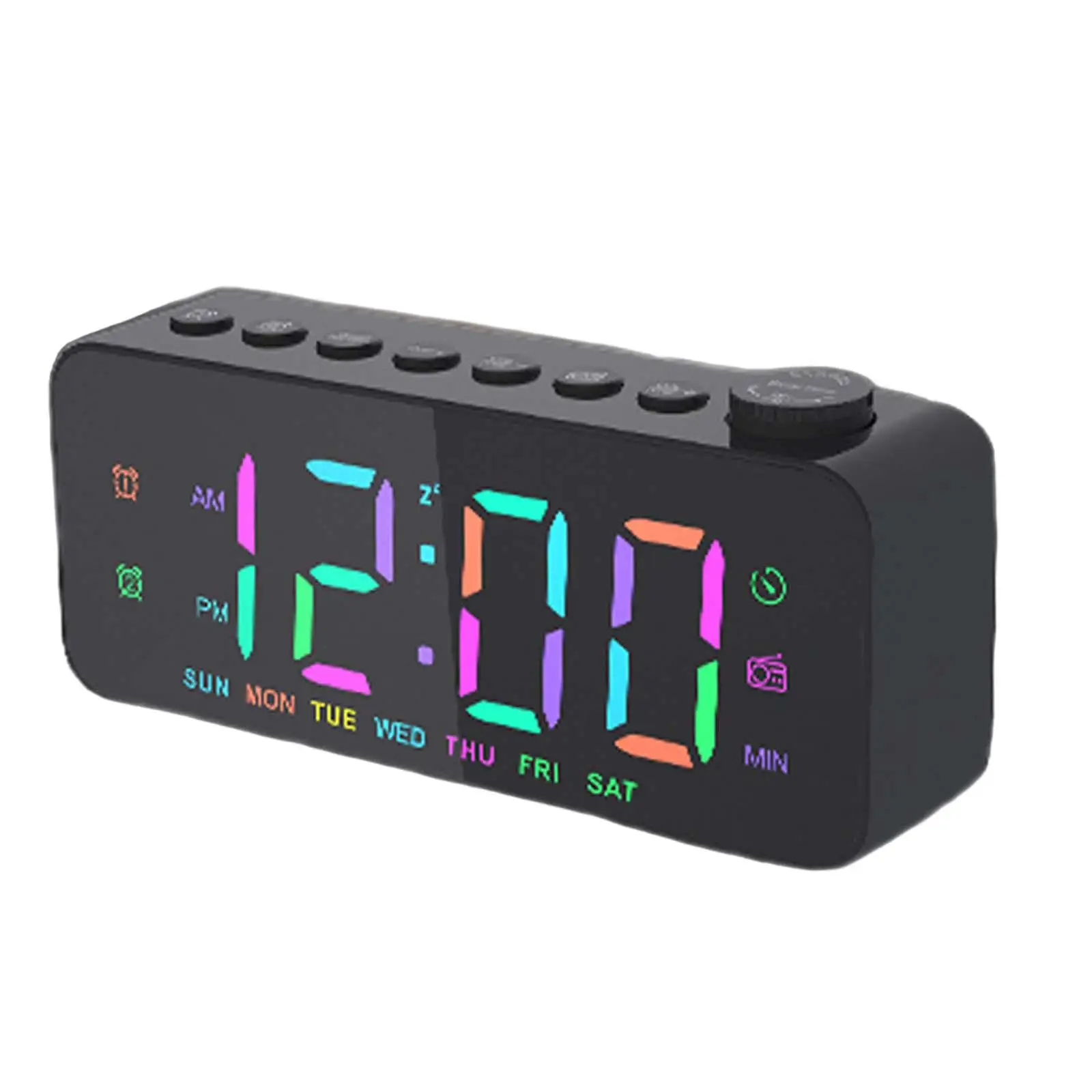 Digital Alarm Clock 4 Level Brightness 12/24HR Tabletop Digital Clock for Home Office Bedroom Living Room Kids Elderly