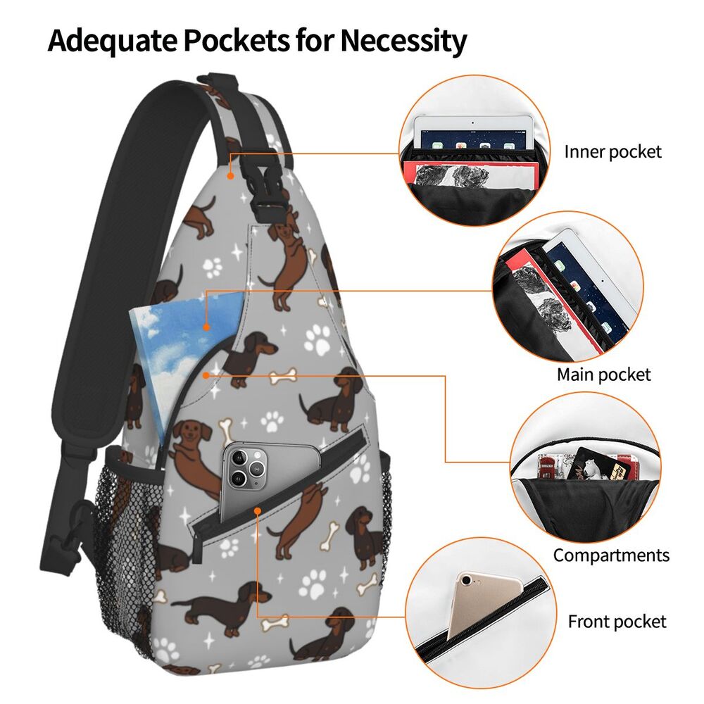 Dachshunds Crossbody Sling Backpack - Petoravix