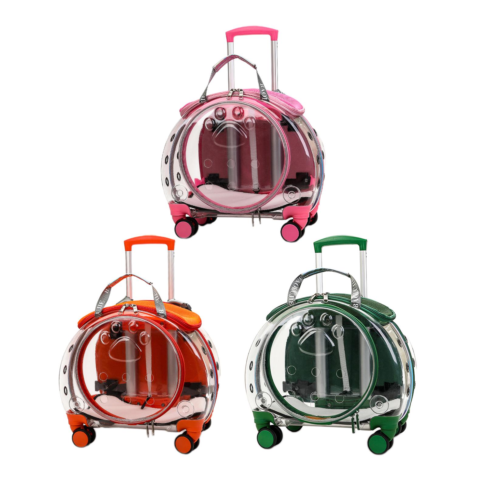 Cat Trolley Case Carrier Bubble Carrier, Pet Carrying Bag for Cats and Dogs 