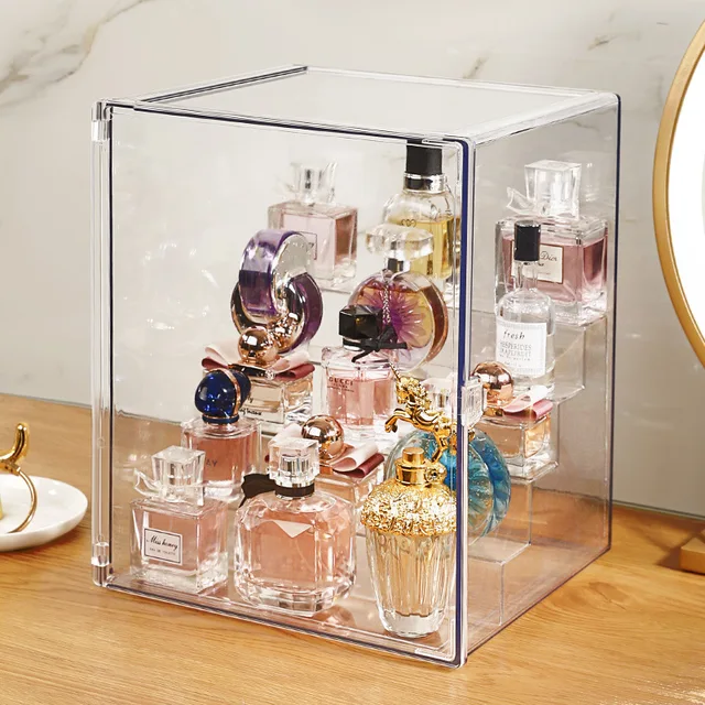 Acrylic Perfume Box Makeup Organizer  Makeup Organizer Acrylic Shelf - Storage  Box - Aliexpress