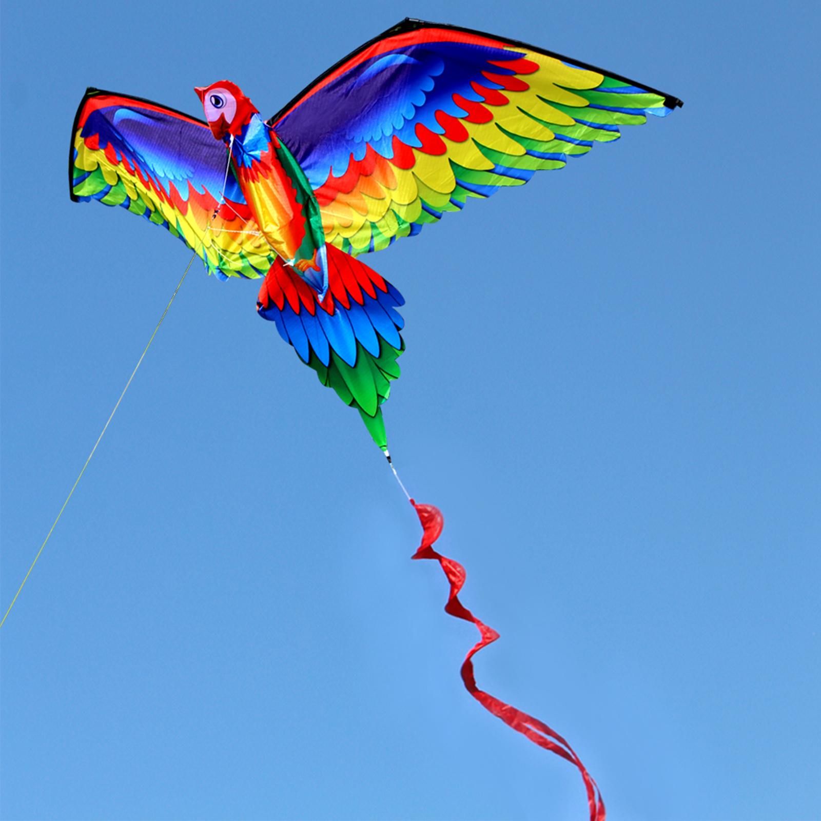 1.4M Parrot Kite Handle with 100M String for Outdoor Games Activities Beach