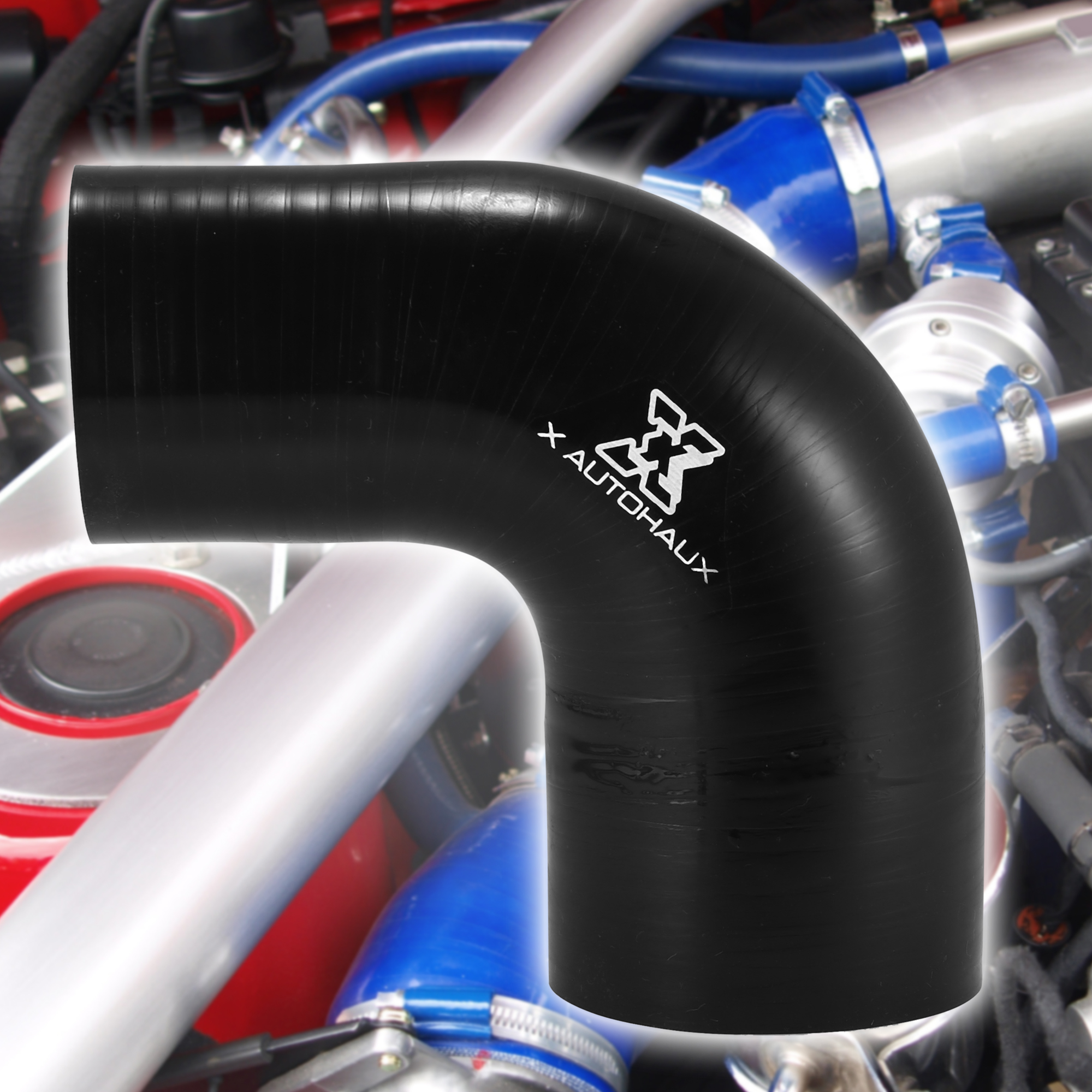 Uxcell ID 57 mm 63 mm 70 mm 90 Grad Silikon-Reduzierschlauch Silikonschlauchkupplung Ladeluftkühlerrohr für Auto-Ladeluftkühler-Ansaugrohr – Detail 1