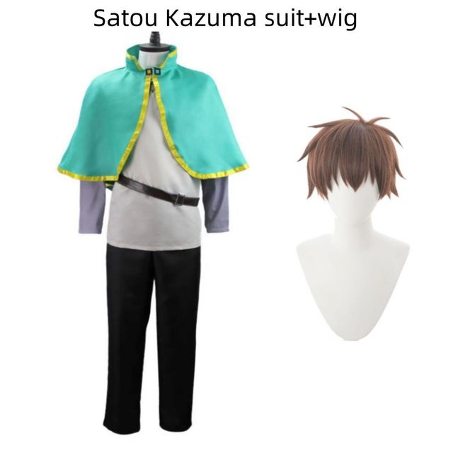 Anime Konosuba Kono Subarashii Sekai Ni Shukufuku Wo! Aqua Traje Cosplay  Satou Kazuma Uniforme Terno Megumin Trajes Mágico - AliExpress