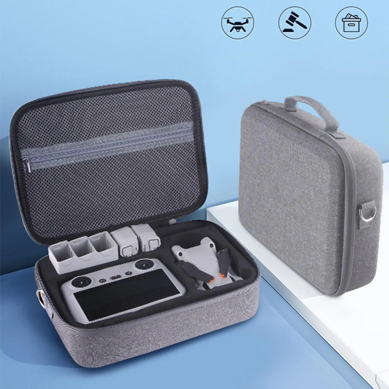 Drone Carrying Case Shockproof Travel Bag Remote Control Bag Suitcase Remote Controller Case for DJI Mini 3 Pro Protector Parts