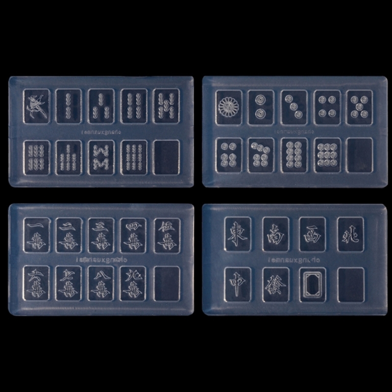 R3MC Resin Casting Molds Resin Silicone Mold DIY Craft Project Mahjong Nail Moulds