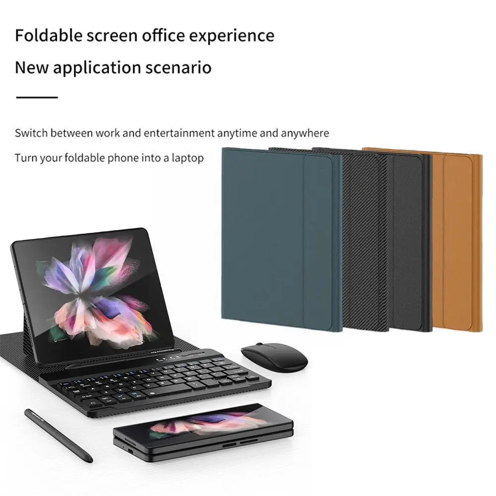 Для Samsung Galaxy Z Fold 5 Z Fold 4 Z Fold 3 2 Fold 1 чехол с магнитной  клавиатурой с мышью для Z Fold 5 4 3 Fold 2 1 Keyboard | AliExpress