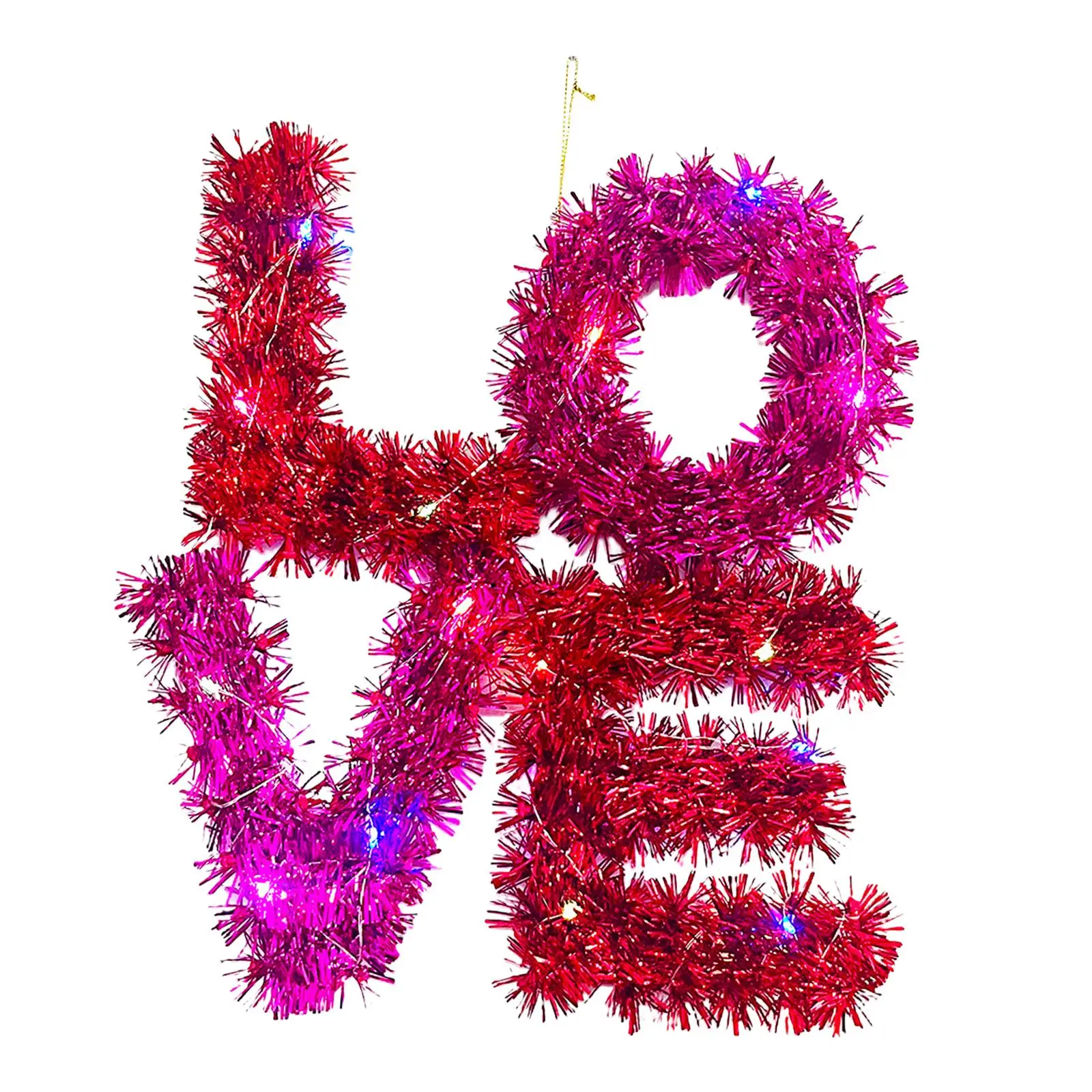 Love Sign with Light Hanging Decoration Ornament for Anniversary Indoor Door